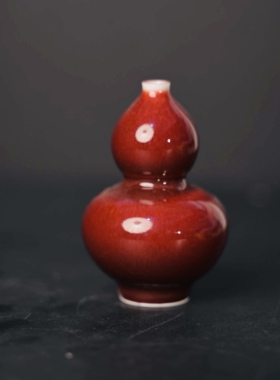 郎红小葫芦瓶摆件客厅插干花器各种颜色釉福禄瓶葫芦瓶高约10厘米