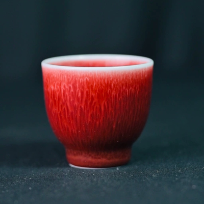 景德镇手工原矿郎窑红主人杯