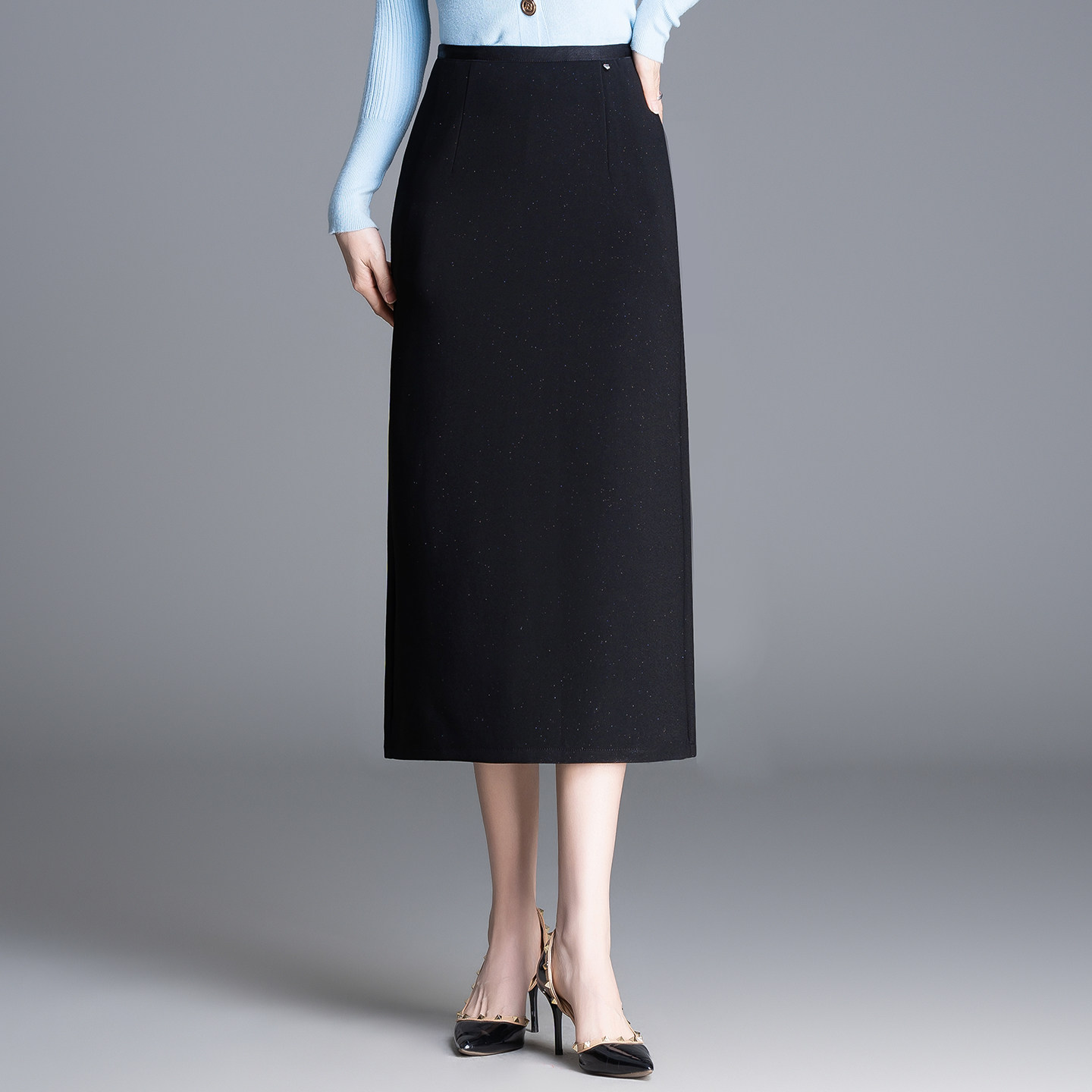 2026春季新款通勤职业包臀半身裙女中长款高腰显瘦时尚直筒一步裙