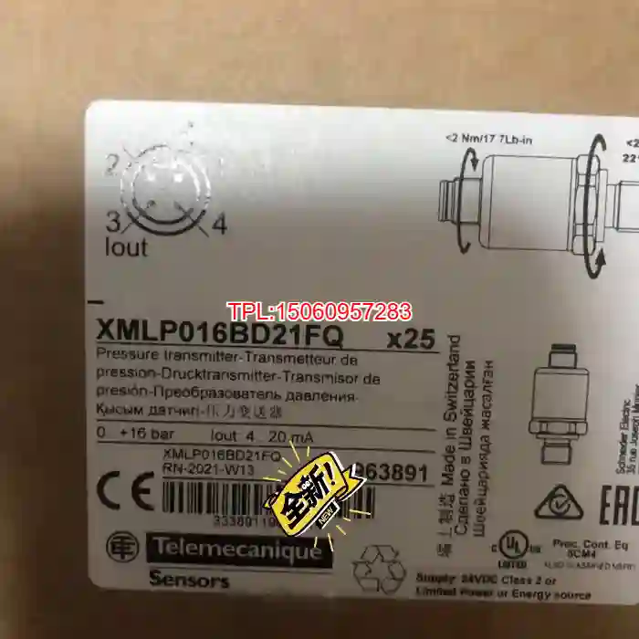 【议价】现货施耐德XMLP016BD21FQ电子压力变送器