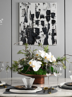 罗曼提新中式样板间花艺红酒香槟杯家居饰品摆件组合客厅餐桌摆放