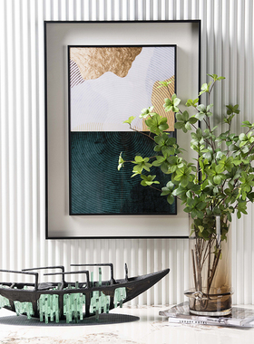 罗曼提新中式铸铁创意船型摆件玻璃瓶花艺样板房客厅玄关茶几装饰