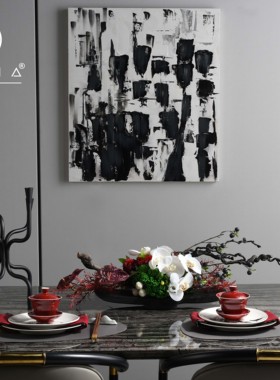 罗曼提  新中式样板间花艺多头S形烛台家居饰品组合 客厅餐桌摆放