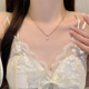 金色猫眼石吊坠项链女精致简约时尚 百搭锁骨链高级感小众气质颈链