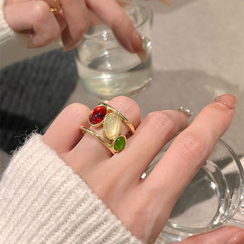 日韩简约ins风开口戒指复古简约