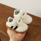 宝宝鞋 子男童2025新款 皮面春秋防滑女单鞋 学步鞋 软底婴幼儿机能鞋