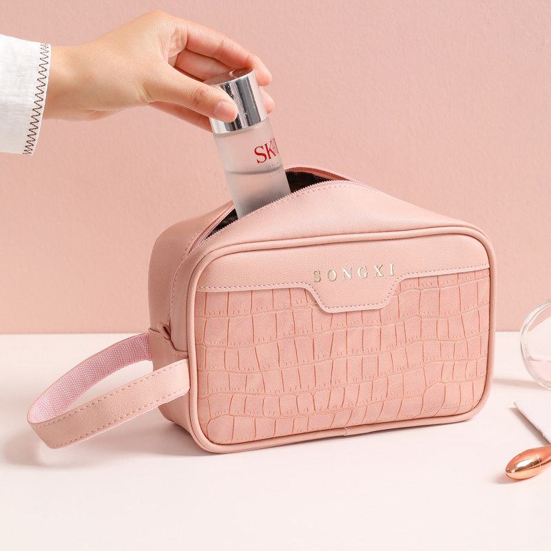化妆包女便携大容量2024新款ins超火旅行护肤品收纳袋高级感皮革,收纳整理,化妆包,淘宝优惠券,粉丝福利购,淘宝优惠卷