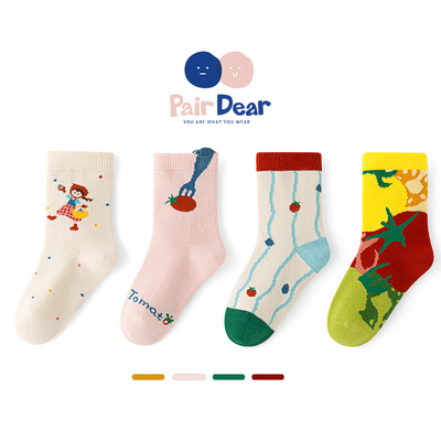 「番茄风物诗」女童春秋无骨袜子