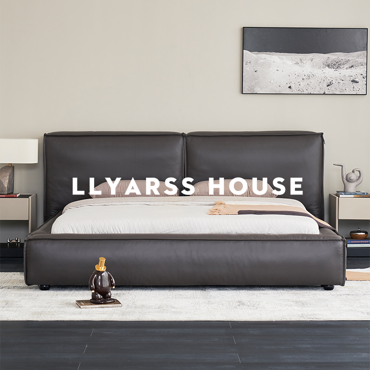 意式风主卧双人真皮大床