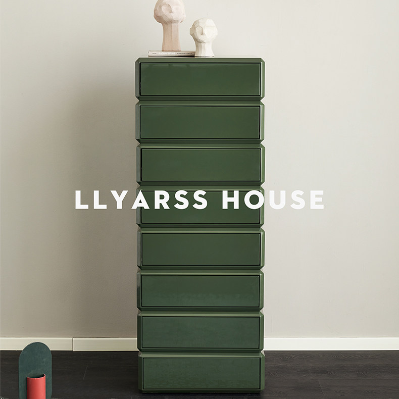 LLYARSS利亚斯/斗柜/意式极简/八斗柜/烤漆/复古绿色斗柜/SG