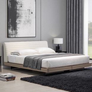 利亚斯意式极简主卧双人床现代简约布艺罗杰床