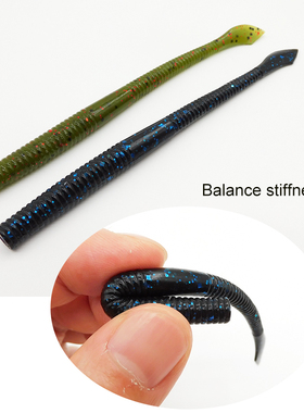 ESFISHING日系面条虫路亚钓鱼软饵收割者刀尾棒棒虫Cutty鲈鱼