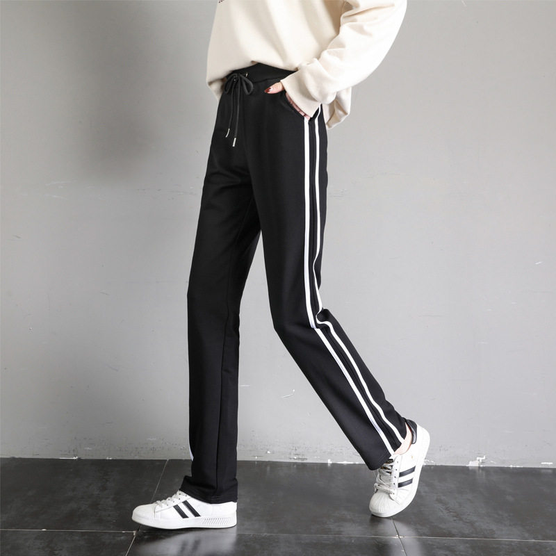 加绒薄绒细绒运动裤女秋冬新款韩版百搭直筒裤宽松显瘦超绒加厚,女装/女士精品,休闲裤,淘宝优惠券,粉丝福利购,淘宝优惠卷