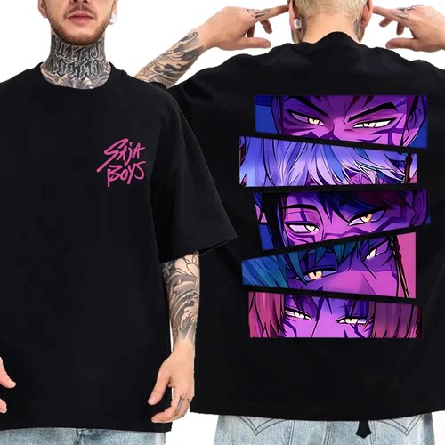 NUOVA unisex Harajuku O-Collo T-shirt anime casual oversize