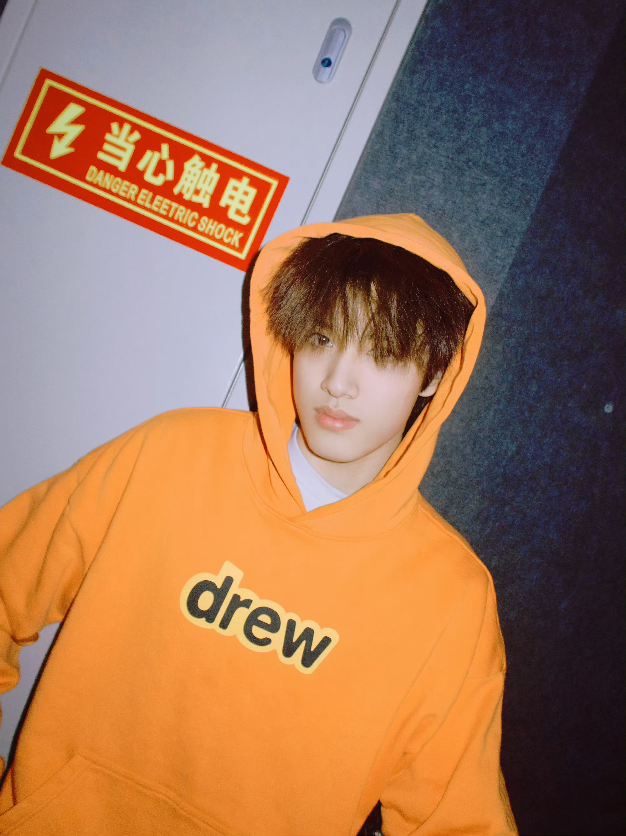 TF家族张极同款drew卫衣男女美式字母印花连帽宽松情侣上衣外套秋