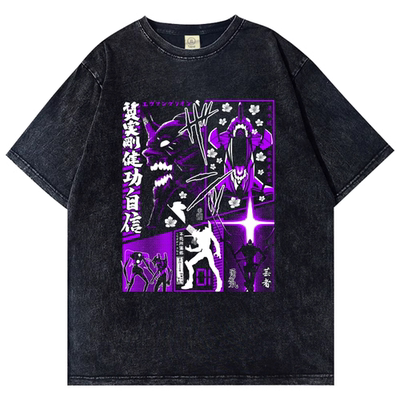 evangelion初号机eva新世纪褔音战士明日香零波丽纯棉短袖T恤男女