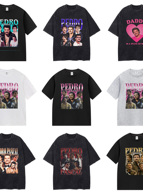 Attore Pedro Pascal Movie Graphic T-Shirt佩德罗·帕斯卡短袖t