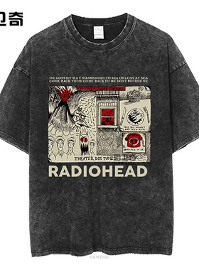 Rock Band Radiohead The Bends T-shirt摇滚乐队周边水洗短袖T恤