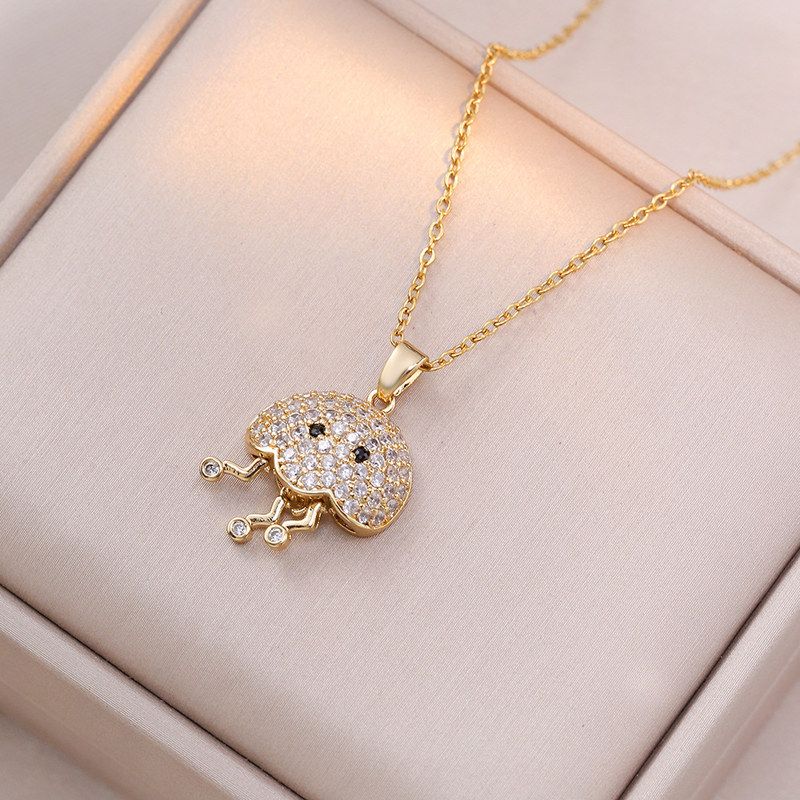 项链女 韩版ins娃娃鱼动物项链小众锁骨链设计感时尚可爱日韩饰品