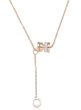 项链女日韩风小蛮腰气质小众锁骨链网红潮流微钻时尚新款钛钢项链