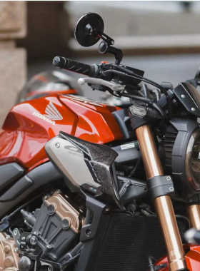 适用本田cb650r cb400f复古摩托通用后视镜 cb190ss铝合金反光镜