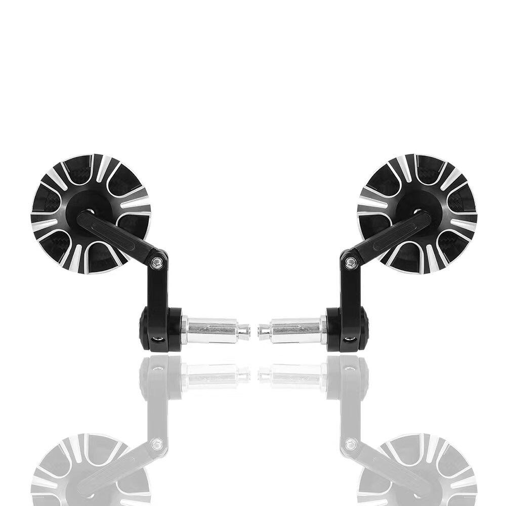 柴特娜迦 博格摩托车改装金属碳纤手把后视镜通用哈雷川崎端子镜