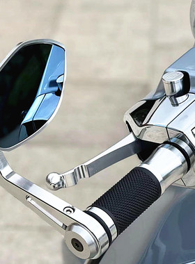 标致 姜戈Django150改装手把后视镜 SpeedFight4车把大视野反光镜