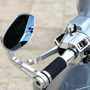 适用标致 姜戈Django120改装手把后视镜 SpeedFight125车把反光镜