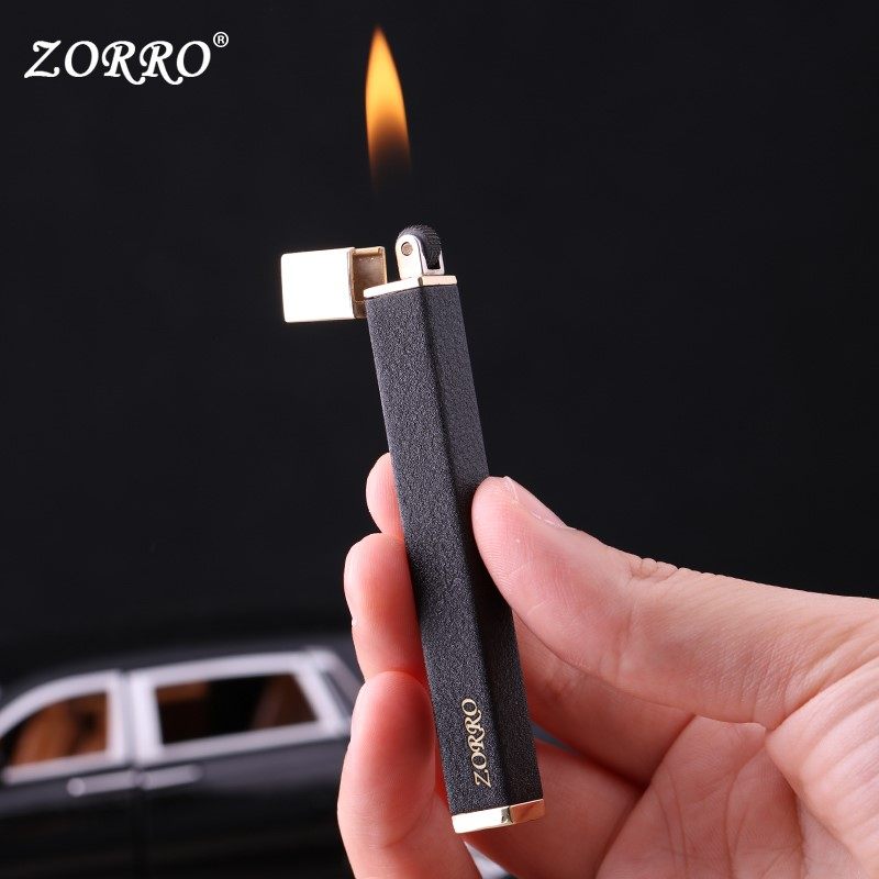 佐罗充气打火机砂轮式网红创意迷你女士火机个性男抖音同款潮定制