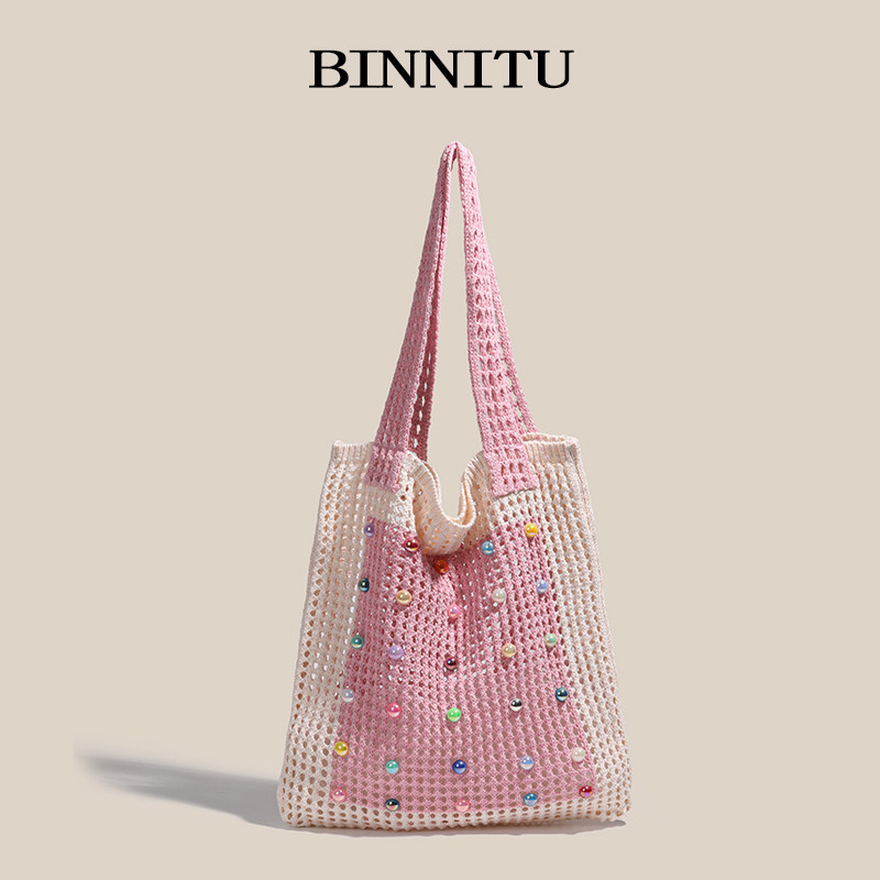 包包女2025夏季新款ins百搭毛线包休闲度假编织沙滩包单肩手提包,箱包皮具/热销女包/男包,通用款女包,淘宝优惠券,粉丝福利购,淘宝优惠卷