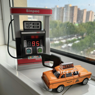 韩国ins儿童加油站玩具模型合金小汽车会唱歌男孩停车场过家家