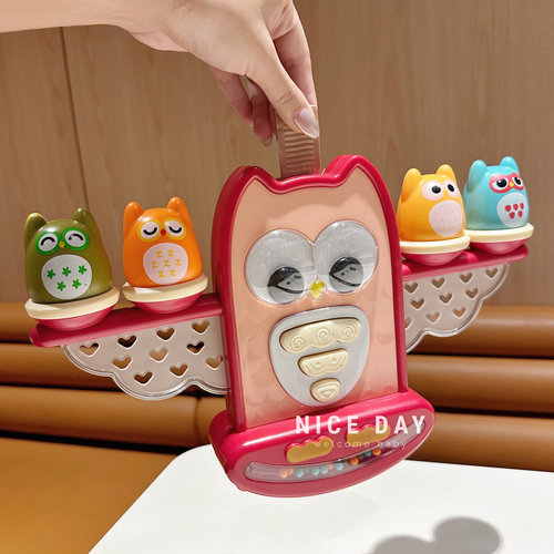 韩国ins婴幼儿音乐启蒙玩具猫头鹰益智早教双语宝宝音乐玩具