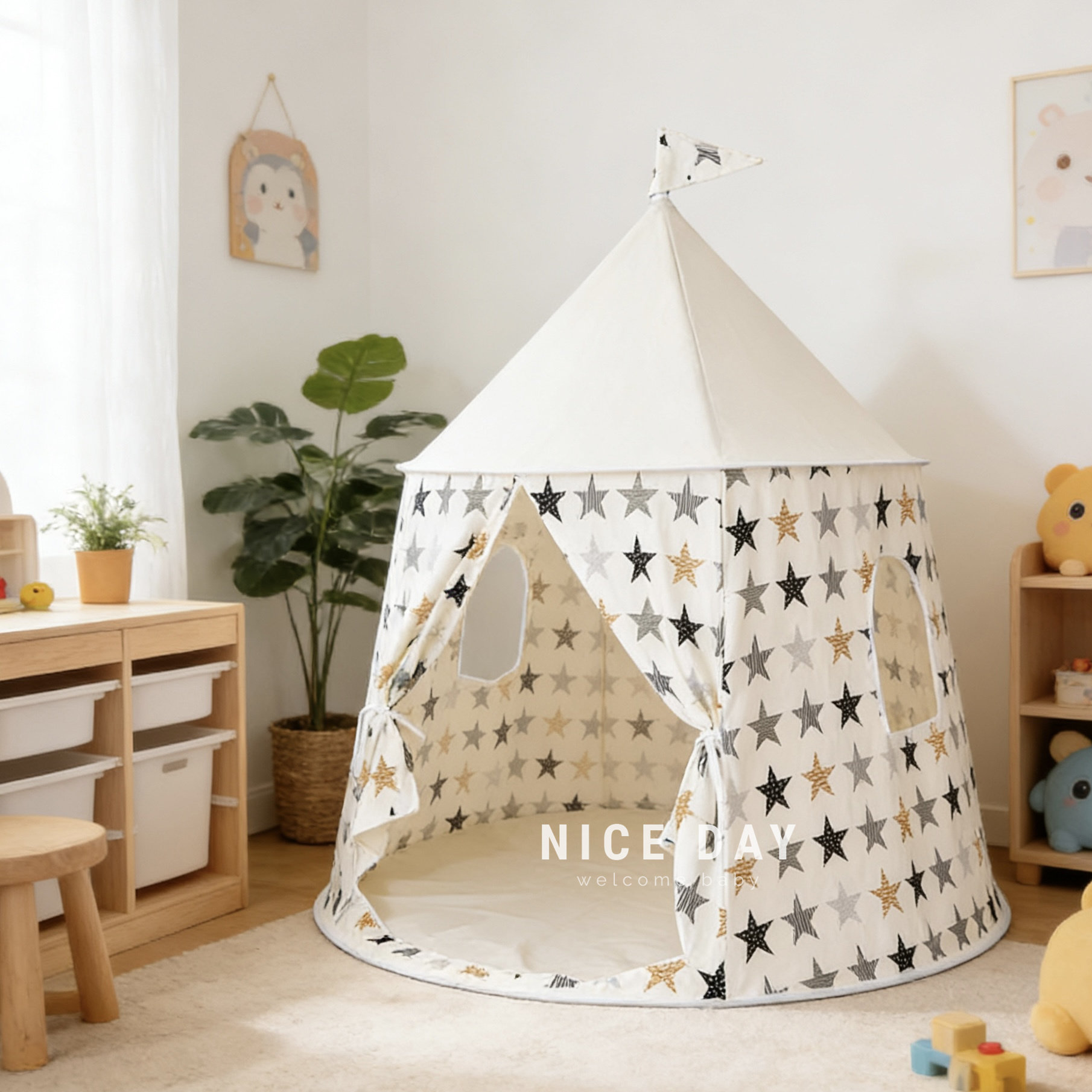 韩国ins儿童帐篷游戏屋玩具室内蒙古包公主宝宝城堡女孩男孩房子