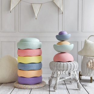 韩国ins彩虹过河石儿童平衡感统训练幼儿园运动室内过桥益智玩具