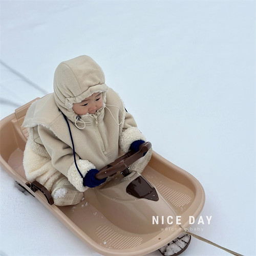 滑雪板儿童加厚成人爬犁滑草板