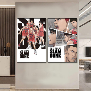 灌篮高手装饰画客厅卧室餐厅电影灯箱挂画动漫电竞房间玄关壁画