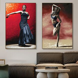 舞蹈室装饰画西班牙芭蕾舞舞者挂画艺术培训班Richard Young壁画