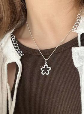 眼观S925银时尚简约风镂空项链