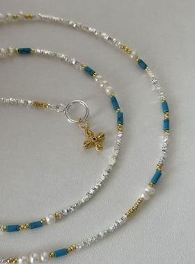 眼观S925银新中式风金刚杵项链