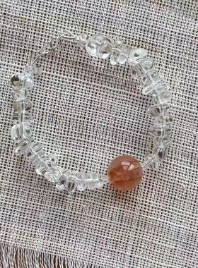 眼观S925银气质风净体白水晶手链