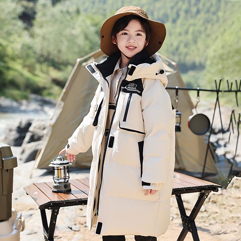 男童户外中长款儿童羽绒服加厚