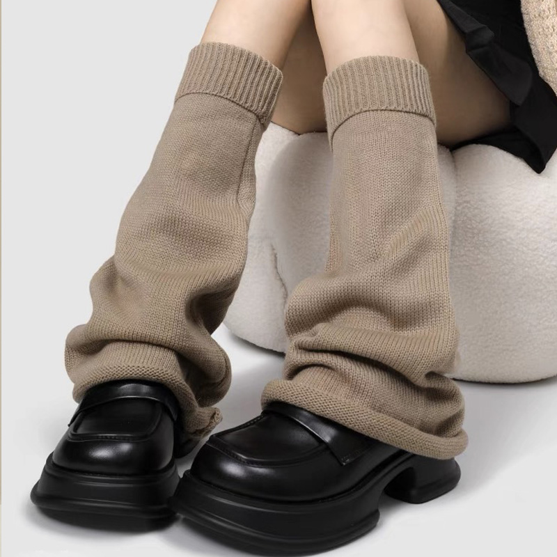 针织堆堆袜套喇叭阔腿袜子女