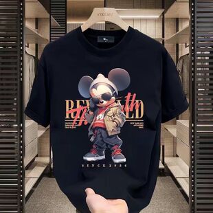 学生半袖 宽松纯棉情侣上衣2026新款 男t恤夏季 潮牌短袖