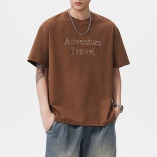 春夏新款T恤衫定织扭纹双面亲肤刺绣圆领短袖t潮流休闲半袖Z8131