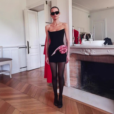 party dress women strapless slim bodycon sundress elegant