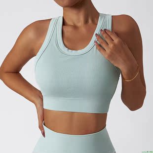 top Bra高强度无缝瑜伽服女士聚拢减震文胸内衣运动背心 Crop Gym