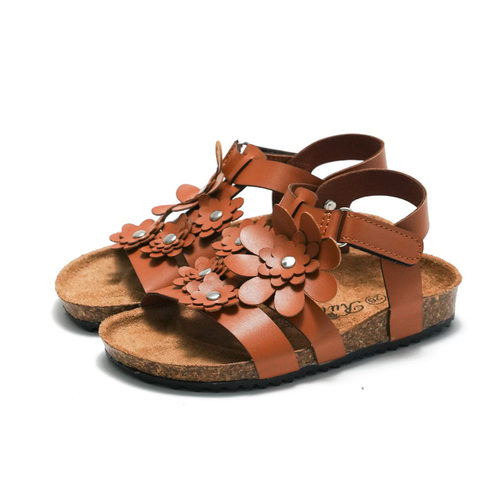 New Cork Sandals Child Footwear Girls Boys Flats Shoes软木