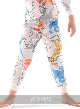 kids pants underwear儿童秋裤纯棉螺纹欧美睡裤中小童棉裤宝宝童