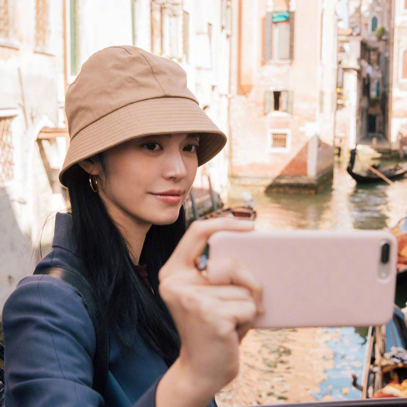 姚晨明星同款渔夫帽子出游防晒太阳帽2019新款盆帽时尚潮帽休闲