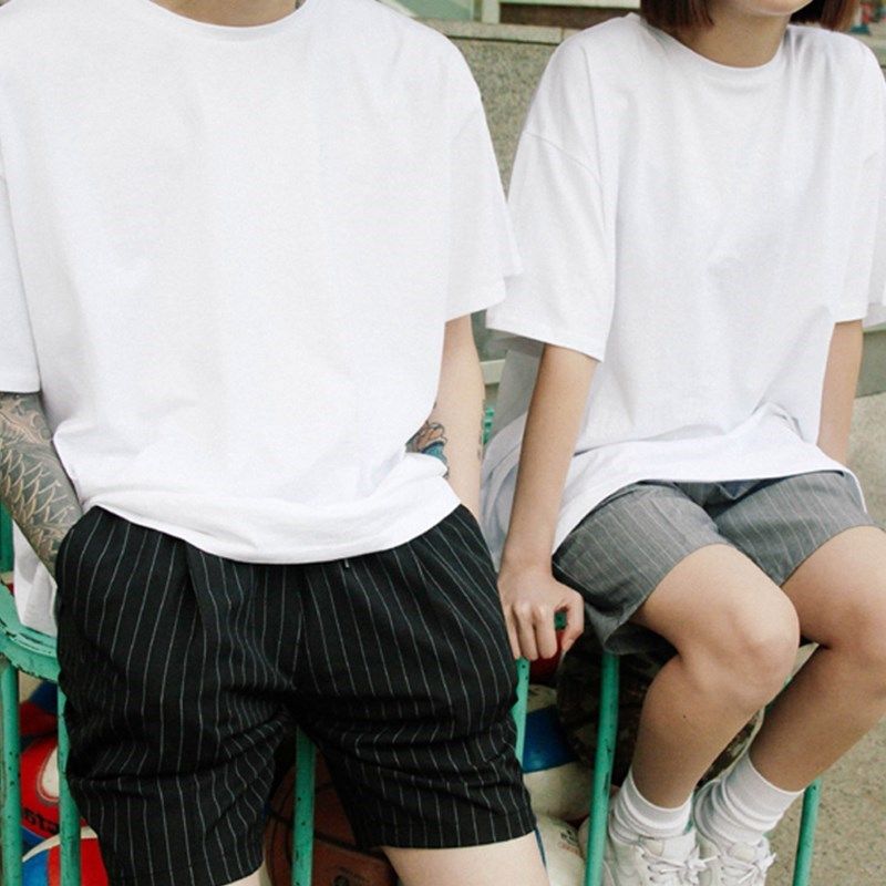 宽松大码情侣衫男女学生成人纯白短袖T恤手绘衣服文化衫DIY画画涂|ruв категории Женская одежда, футболка - от Buy2taobao.com для оказания профессиональной услуги покупки агента Taobao